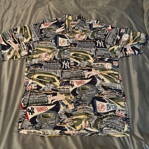 Reyn Spooner New York Yankees Aloha Camp Rayon Shirt Large